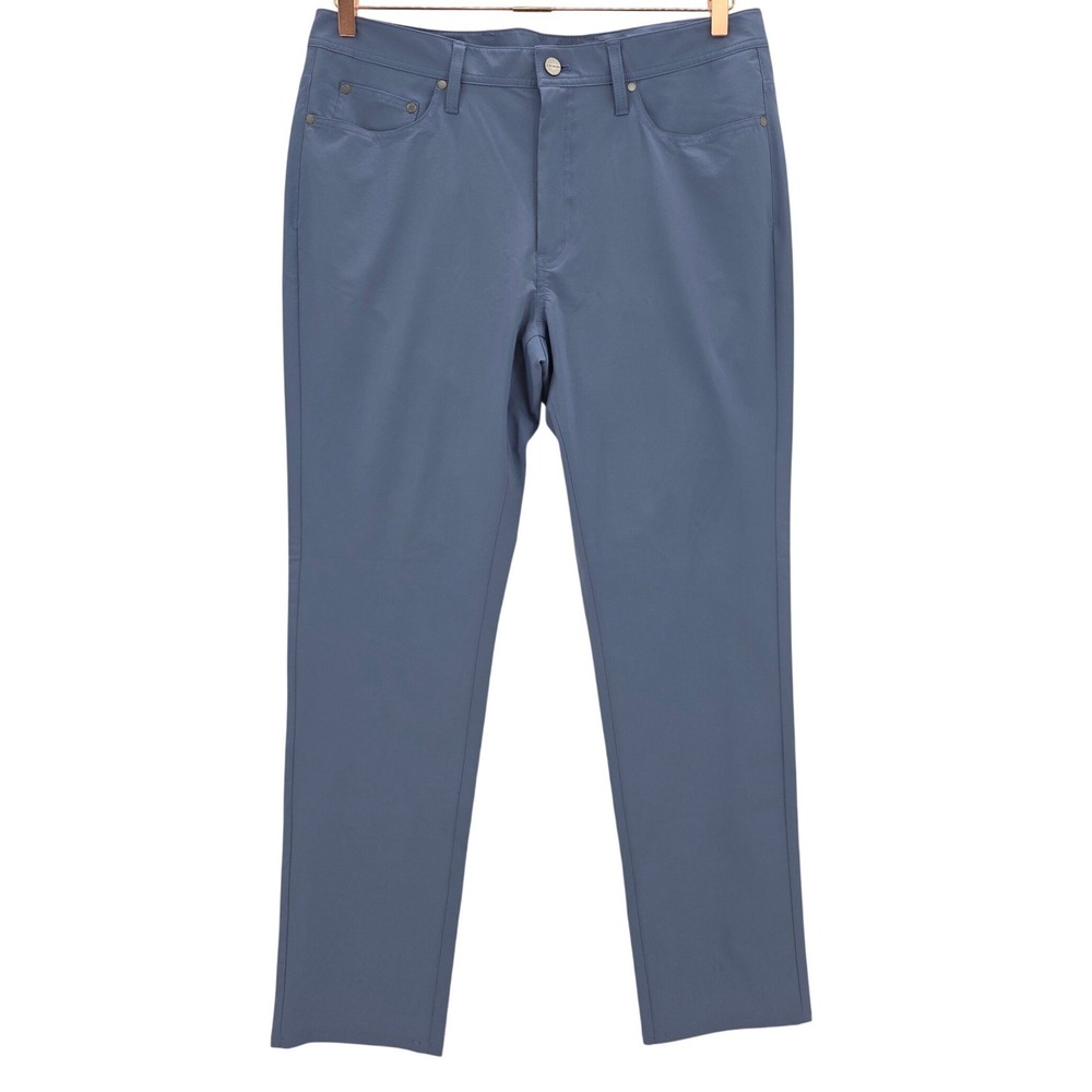 J. Hilburn Mens 38x33 Blue Purple Custom 5 Pocket Performance Pants